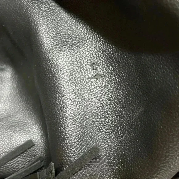 🌟 Victoria's Secret Black Fringe Drawstring Backpack Women's Fashion Accessory 🌟 - Picture 9 of 9